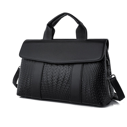 Women's Handbag Fashion Woven Pattern Large Capacity Tote Bag High-end Cross-border Shoulder Bag Office Commute Bag for Women