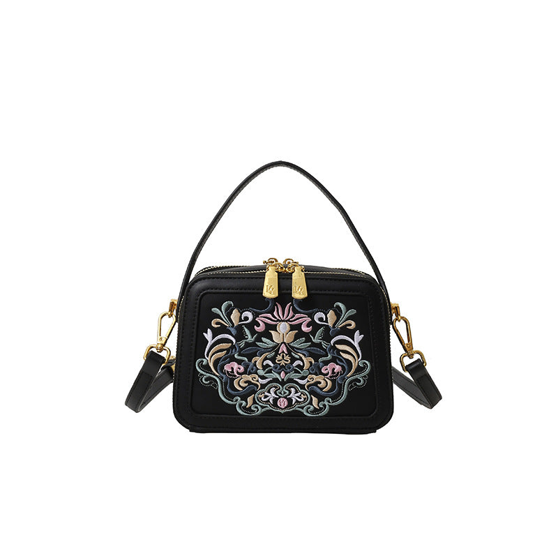 Crossbody Bag High-end Design Bag Chinese Style Embroidery Handbag Fashion Versatile Single Shoulder Small Square Bag Cross-border
