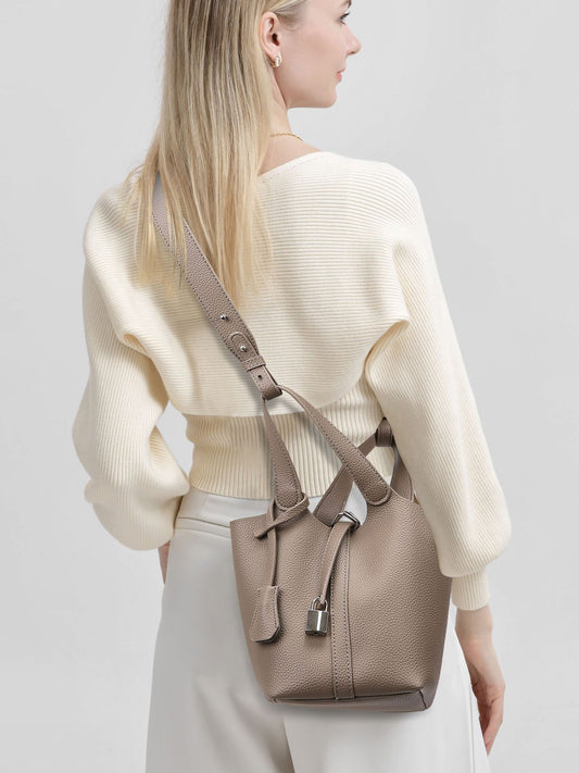 Bucket Bag Niche Style Basket Bag Women's Bag High-end Small Handbag Fashion Commuter Crossbody Bag Textured Bag