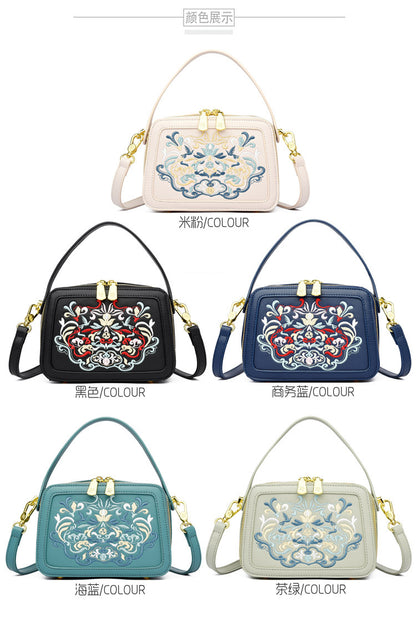 Crossbody Bag High-end Design Bag Chinese Style Embroidery Handbag Fashion Versatile Single Shoulder Small Square Bag Cross-border