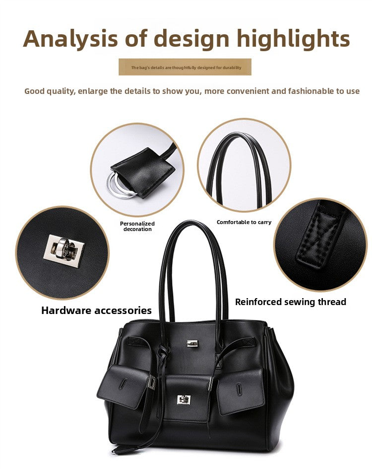 2025 New Rodeo Women's Tote Bag Fashion Simple Handbag Large Capacity Commuter Shoulder Bag