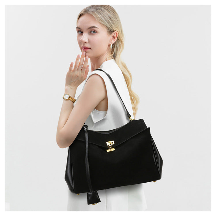 Tote Bag Women's Bag High-end Matte Leather Bag 2025 New Rodeo Bag Fashionable Large Capacity Commuter Shoulder Bag