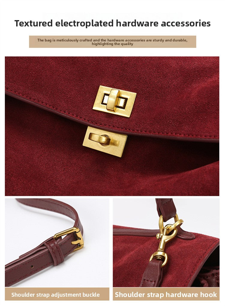 Tote Bag Women's Bag High-end Matte Leather Bag 2025 New Rodeo Bag Fashionable Large Capacity Commuter Shoulder Bag