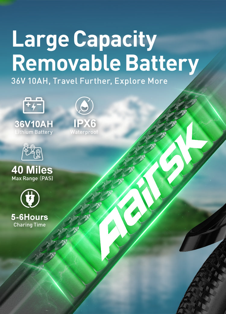 Aairsk offers free shipping within the US for electric bicycles.
