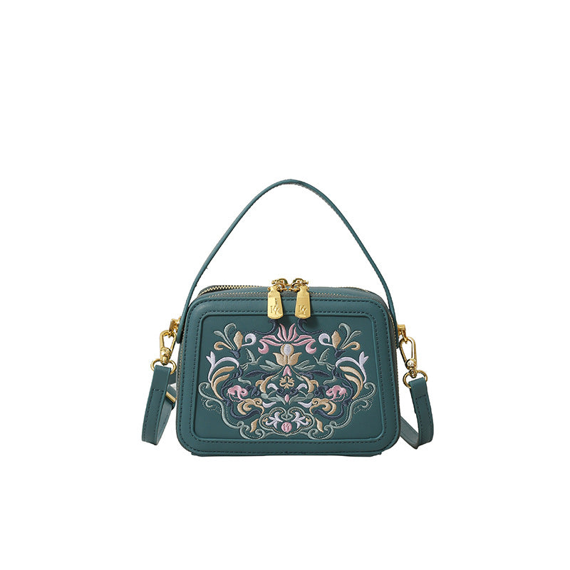 Crossbody Bag High-end Design Bag Chinese Style Embroidery Handbag Fashion Versatile Single Shoulder Small Square Bag Cross-border