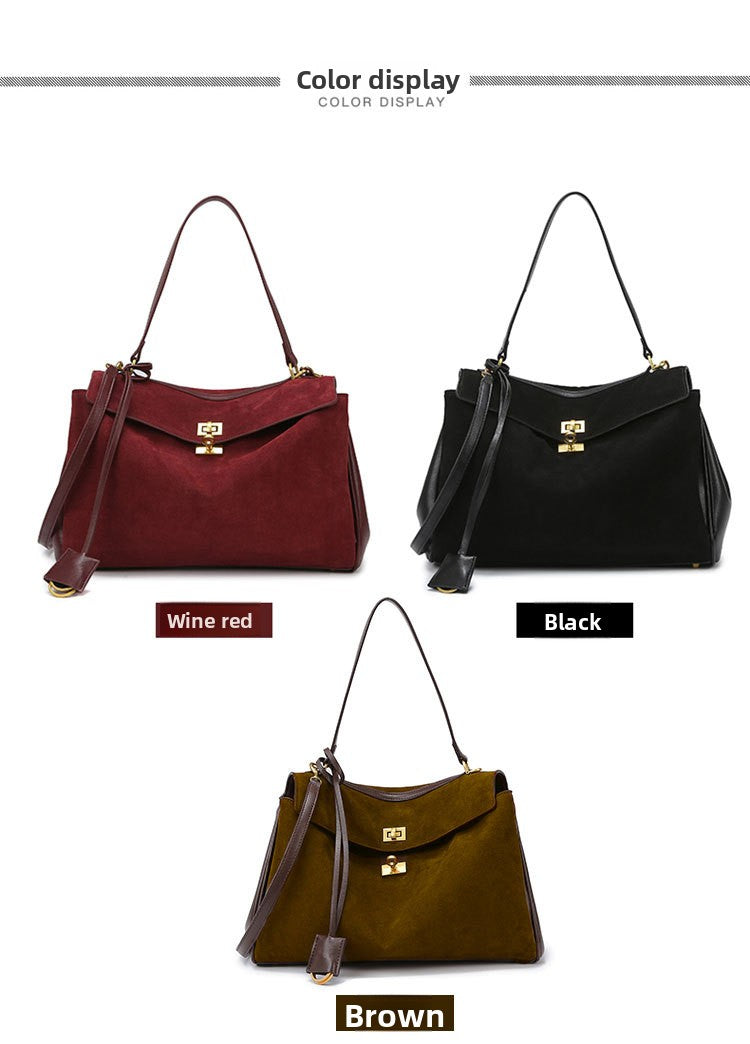 Tote Bag Women's Bag High-end Matte Leather Bag 2025 New Rodeo Bag Fashionable Large Capacity Commuter Shoulder Bag