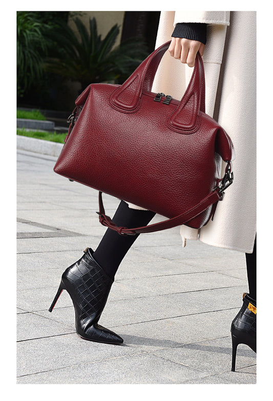 Cross-Border Handbag European and American Fashion Large Capacity Bag for Women New High-End Boston Bag Commuter Crossbody Bag for Women