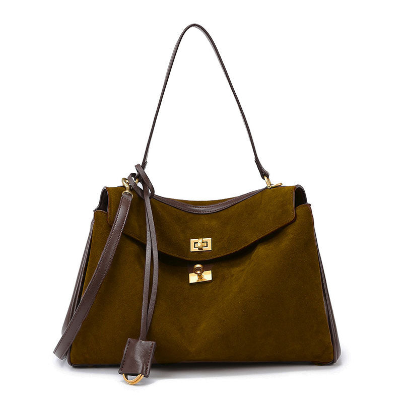 Tote Bag Women's Bag High-end Matte Leather Bag 2025 New Rodeo Bag Fashionable Large Capacity Commuter Shoulder Bag