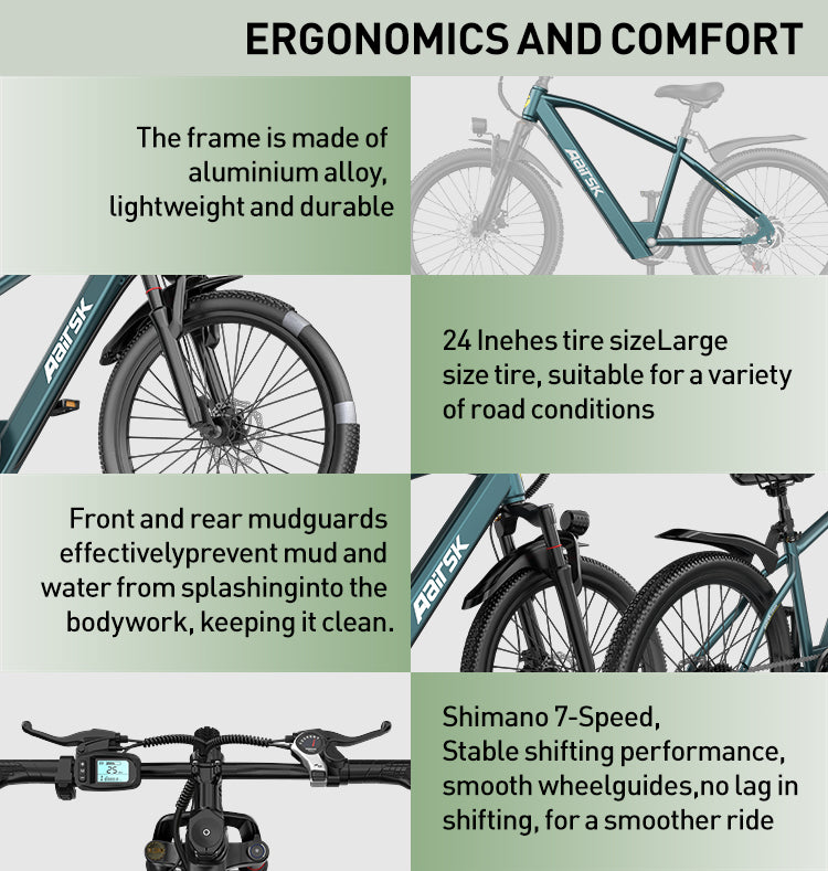 Aairsk offers free shipping within the US for electric bicycles.