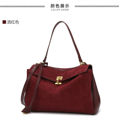 Tote Bag Women's Bag High-end Matte Leather Bag 2025 New Rodeo Bag Fashionable Large Capacity Commuter Shoulder Bag
