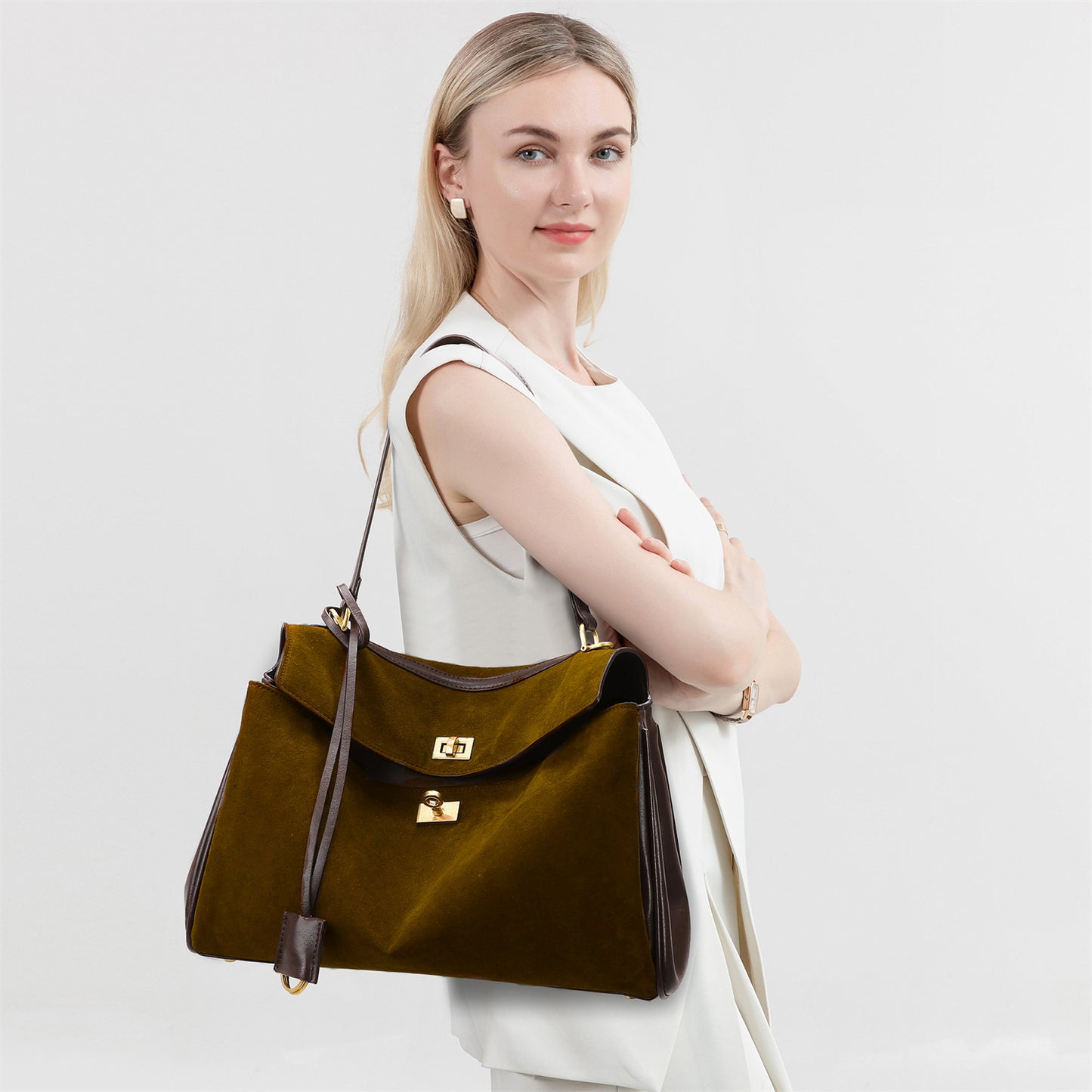 Tote Bag Women's Bag High-end Matte Leather Bag 2025 New Rodeo Bag Fashionable Large Capacity Commuter Shoulder Bag