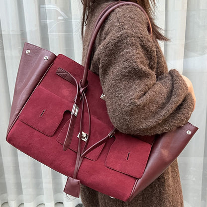 2026 New Matte Tote Bag Simple Versatile Women's Handbag Large Capacity Tote Bag