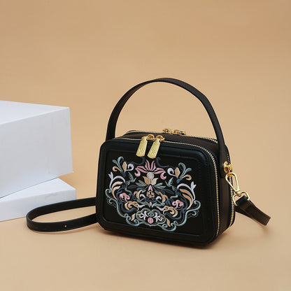 Crossbody Bag High-end Design Bag Chinese Style Embroidery Handbag Fashion Versatile Single Shoulder Small Square Bag Cross-border