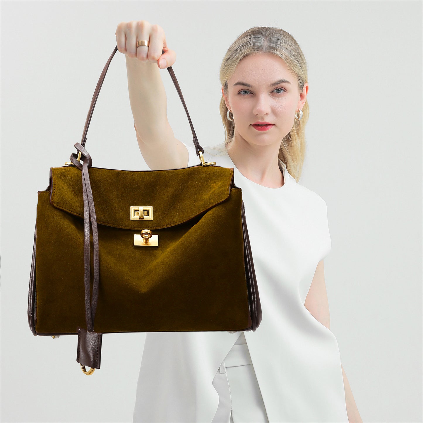Tote Bag Women's Bag High-end Matte Leather Bag 2025 New Rodeo Bag Fashionable Large Capacity Commuter Shoulder Bag