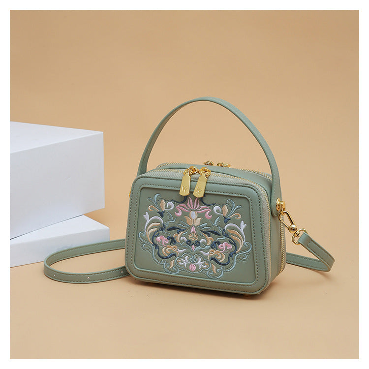 Crossbody Bag High-end Design Bag Chinese Style Embroidery Handbag Fashion Versatile Single Shoulder Small Square Bag Cross-border