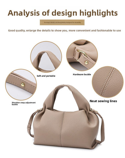 Cloud Bag Cross-Border New Fashion Crossbody Bag for Women Simple Versatile Handbag Large Capacity Commuter Tote Bag for Women
