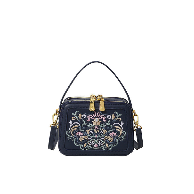 Crossbody Bag High-end Design Bag Chinese Style Embroidery Handbag Fashion Versatile Single Shoulder Small Square Bag Cross-border