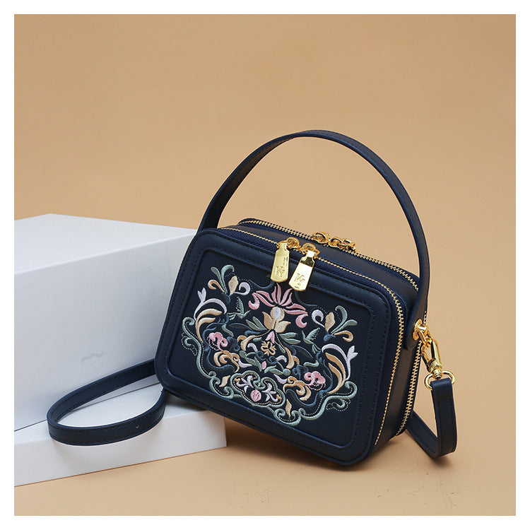 Crossbody Bag High-end Design Bag Chinese Style Embroidery Handbag Fashion Versatile Single Shoulder Small Square Bag Cross-border