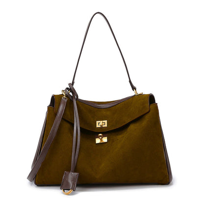 Tote Bag Women's Bag High-end Matte Leather Bag 2025 New Rodeo Bag Fashionable Large Capacity Commuter Shoulder Bag