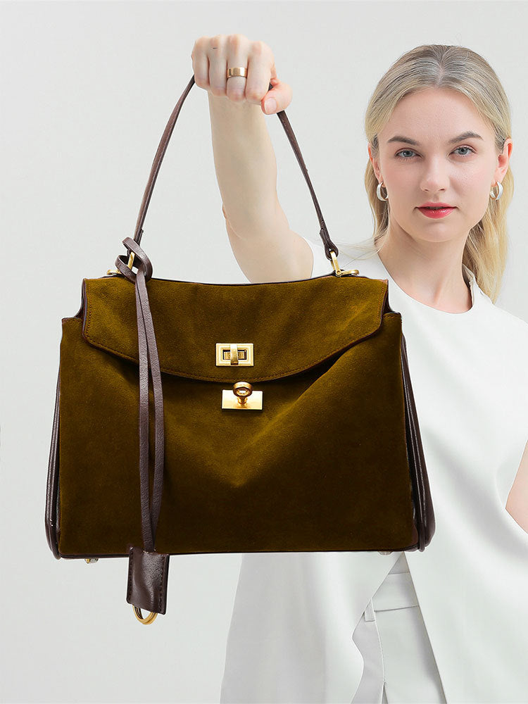 Tote Bag Women's Bag High-end Matte Leather Bag 2025 New Rodeo Bag Fashionable Large Capacity Commuter Shoulder Bag