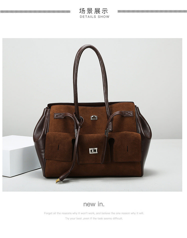 2026 New Matte Tote Bag Simple Versatile Women's Handbag Large Capacity Tote Bag