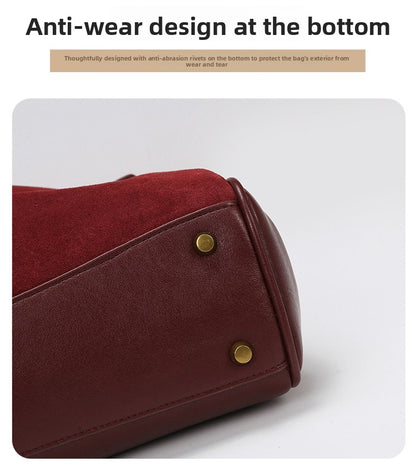 Tote Bag Women's Bag High-end Matte Leather Bag 2025 New Rodeo Bag Fashionable Large Capacity Commuter Shoulder Bag