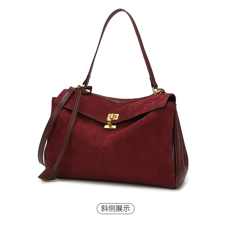Tote Bag Women's Bag High-end Matte Leather Bag 2025 New Rodeo Bag Fashionable Large Capacity Commuter Shoulder Bag
