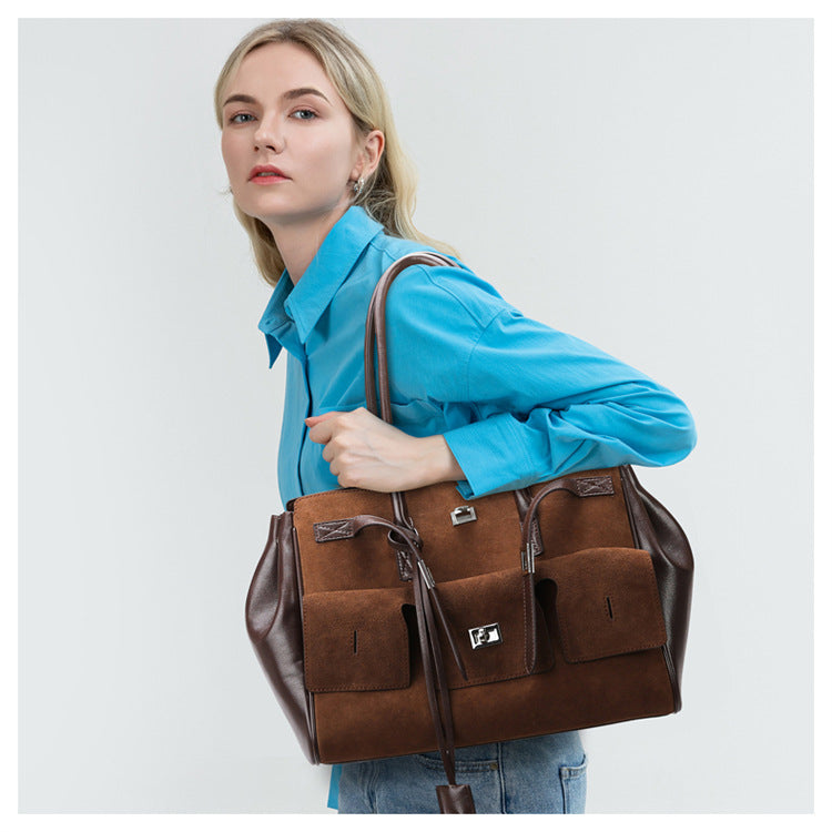 2026 New Matte Tote Bag Simple Versatile Women's Handbag Large Capacity Tote Bag