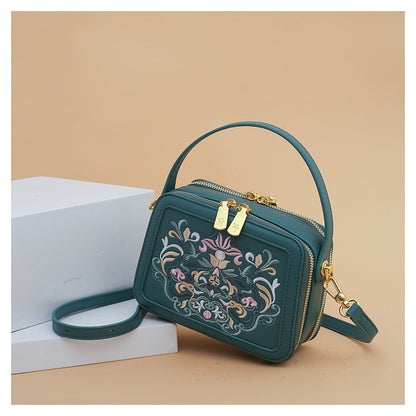 Crossbody Bag High-end Design Bag Chinese Style Embroidery Handbag Fashion Versatile Single Shoulder Small Square Bag Cross-border