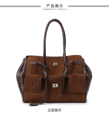 2026 New Matte Tote Bag Simple Versatile Women's Handbag Large Capacity Tote Bag