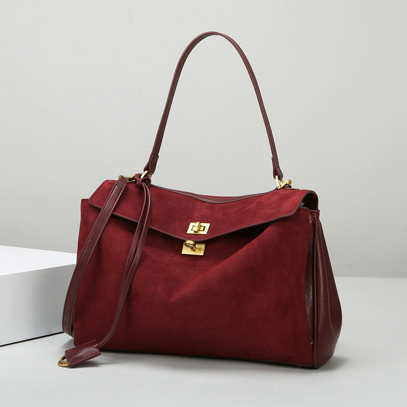 Tote Bag Women's Bag High-end Matte Leather Bag 2025 New Rodeo Bag Fashionable Large Capacity Commuter Shoulder Bag