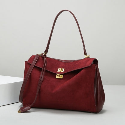 Tote Bag Women's Bag High-end Matte Leather Bag 2025 New Rodeo Bag Fashionable Large Capacity Commuter Shoulder Bag