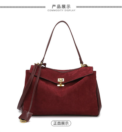 Tote Bag Women's Bag High-end Matte Leather Bag 2025 New Rodeo Bag Fashionable Large Capacity Commuter Shoulder Bag