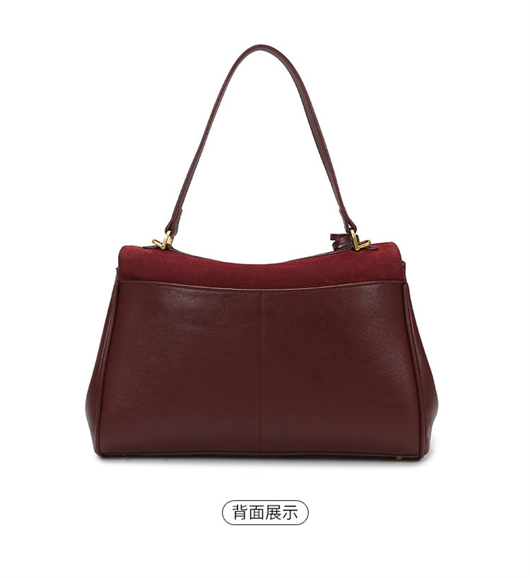 Tote Bag Women's Bag High-end Matte Leather Bag 2025 New Rodeo Bag Fashionable Large Capacity Commuter Shoulder Bag